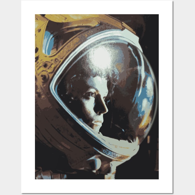 Alien movie (1979): Ripley in Helmet Poster Print Wall Art by SPACE ART & NATURE SHIRTS 